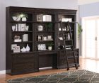 Parker House Washington Heights 7Pc Modular Library Wall in Washed Charcoal