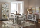 Magnussen Lenox 5pc Counter Dining Table Set in Warm Silver, Acadia White