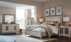 Magnussen Lenox 4pc King Panel Bedroom Storage Set  in Warm Silver, Acadia White