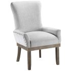ACME Landon Arm Chair in Gray Linen