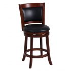 Homelegance Shapel Swivel Counter Height Chair in Dark Cherry - Set of 2 (1131-24S)