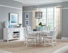 Magnussen Heron Cove 5pc Round Dining Table Set in Chalk White Finish