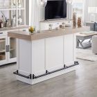 Parker House Americana Modern 78" Bar with Quartz in Cotton