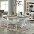 Parker House Americana Modern 24" Butterfly Leaf Trestle Dining Table in Cotton