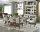 Parker House Americana Modern 9pc Trestle Dining Table with Upholstered Dining Chair Upholstered Set