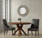 Parker House Crossings Downtown 3pc 60" Round Dining Table Set in Amber with Sierra Dining Chair in Copley Slate