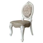 ACME Versailles Side Chair in PU / Bone White Finish - Set of 2