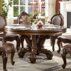 ACME Versailles Round Dining Table in Cherry Finish