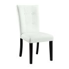 ACME Hussein Side Chair - Set of 2, White PU & Black Finish