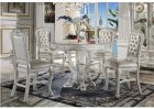 ACME Dresden 5pc Round Counter Height Dining Table Set, Bone White Finish