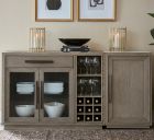 Parker House Pure Modern Multi-Functional Server with Bar Cabinet in Moonstone