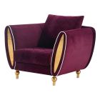 European Furniture Sipario Vita Chair in Purple