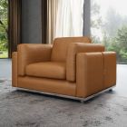European Furniture Picasso Chair in Cognac Italian Leather