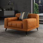 European Furniture Outlander Chair in Cognac Italian Leather