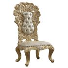 Homey Design HD-1801 Side Chair in Metallic Antique Gold - Set of 2