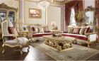 Homey Design HD-31 3pc Livingroom Set in Metallic Bright Gold