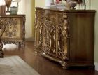 Homey Design HD-8008 Dresser/Buffet in Metallic Antique Gold and Perfect Brown