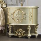Homey Design HD-958 Nightstand with Hints of Gold Tone