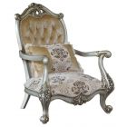 European Furniture Valeria Chair in Antique Silver