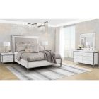 AICO Michael Amini Marquee 4pc Eastern King Bedroom Set in Cloud White