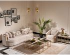 AICO Michael Amini Carmela 2pc Livingroom Set in Almond Gold