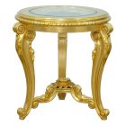 European Furniture Luxor Side Table in Gold Leaf