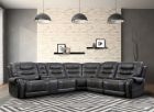 Parker Living Outlaw 6pc Modular Power Reclining Sectional with Power Headrests and Entertainment Console in Stallion