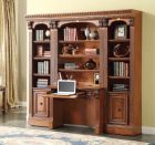 Parker House Huntington Library Wall Bookcase Set with Desk 