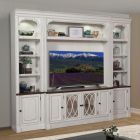 Parker House Provence 4pc Entertainment Wall in Vintage Alabaster