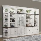 Parker House Provence 6pc Library Bookcase Wall in Vintage Alabaster