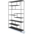 Parker House Crossings Serengeti Bookcase in Sandblasted Fossil Grey