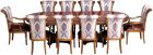 European Furniture Valentina 11pc Dining Table Set in Antique Silver/Natural