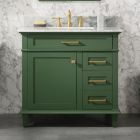 Legion Furniture 36" Vogue Green Finish Sink Vanity Cabinet with Carrara White Top -WLF2236-VG