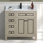 Legion Furniture 36" Light Oak Finish Sink Vanity Cabinet with Carrara White Top -WV2236-O