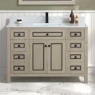Legion Furniture 48" Light Oak Finish Sink Vanity Cabinet with Carrara White Top -WV2248-O