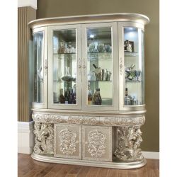 Homey Design HD-8088 China in Metallic Silver with Gold Highlights