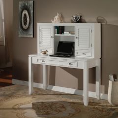 Parker House Boca 47" Writing Desk & Hutch in Cottage White Finish - Available to CA, AZ, NV, OR, WA, CO